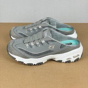 Skechers D'Lites Resilient Mule Sneakers Womens 8.5 Gray White Memory Foam
